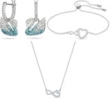 עגילי קריסטל מסדרת Iconic Swan מבית Swarovski